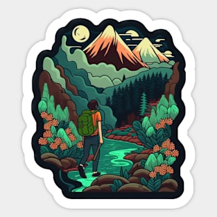 Beautiful Hiker Motif - Buy and Plant a Tree Sticker